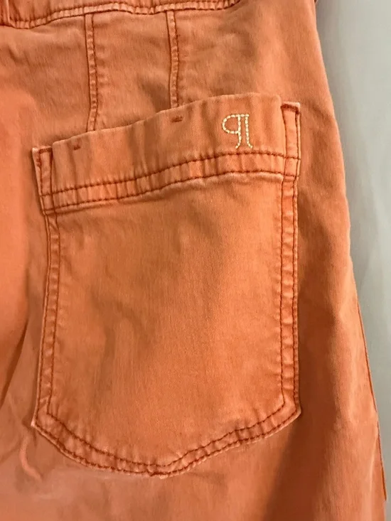 Pilcro Anthropologie Wide Leg Crop Pants Orange Utility High Rise 25 - Picture 6 of 12